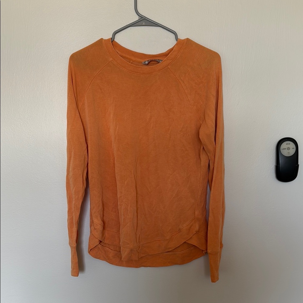 Athleta Orange Fitted Sweatshirt